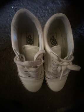 Vans Old Skool White Leather Sneakers
